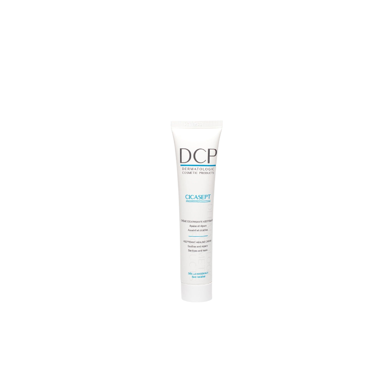 DCP Cicasept Crème Réparatrice Aseptisante 40ml flacon blanc avec bouchon clips
