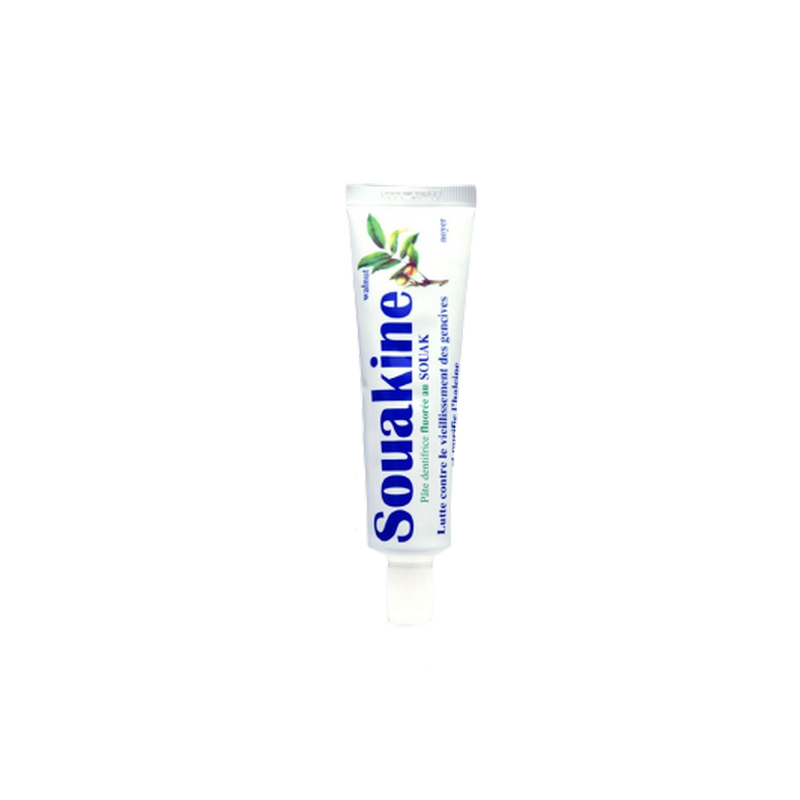 Dermo-Soins Souakine Pâte Dentifrice 50ml tube souple blanc avec bouchon à vis