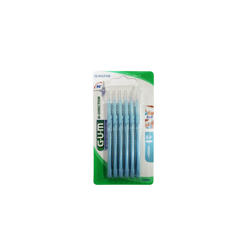 GUM-Bi-direction brossettes interdentaires sous plastic de protection