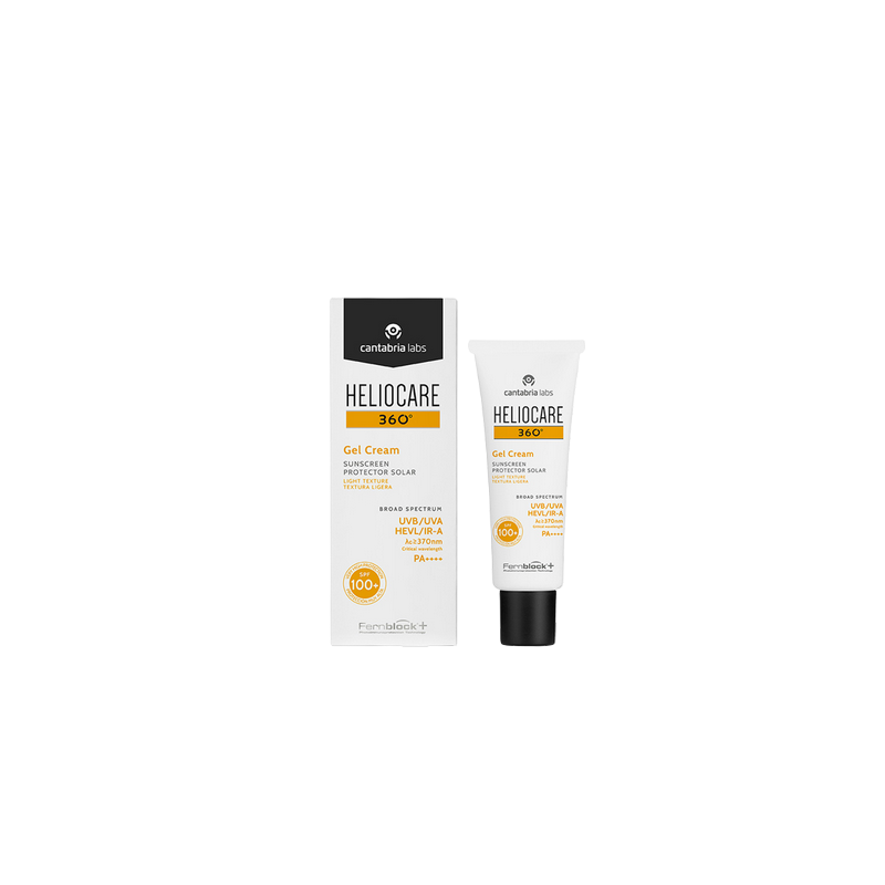 Heliocare 360 Gel Crème SPF100 50ml tube blanc avec bouchon noir clips