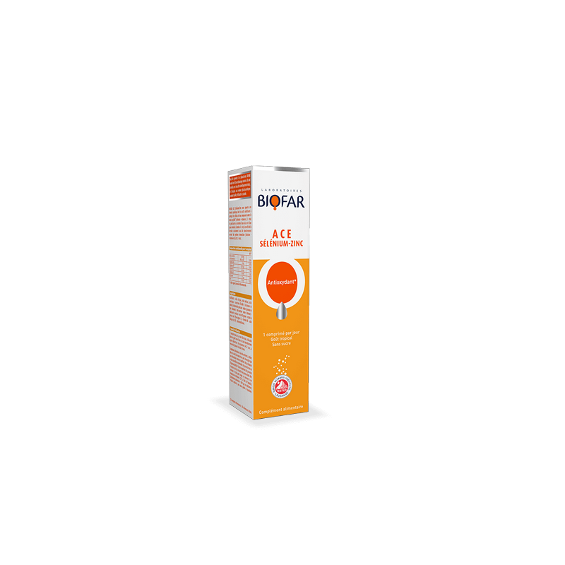 biofa ace sélenium zinc dans sa boite cartonnée orange