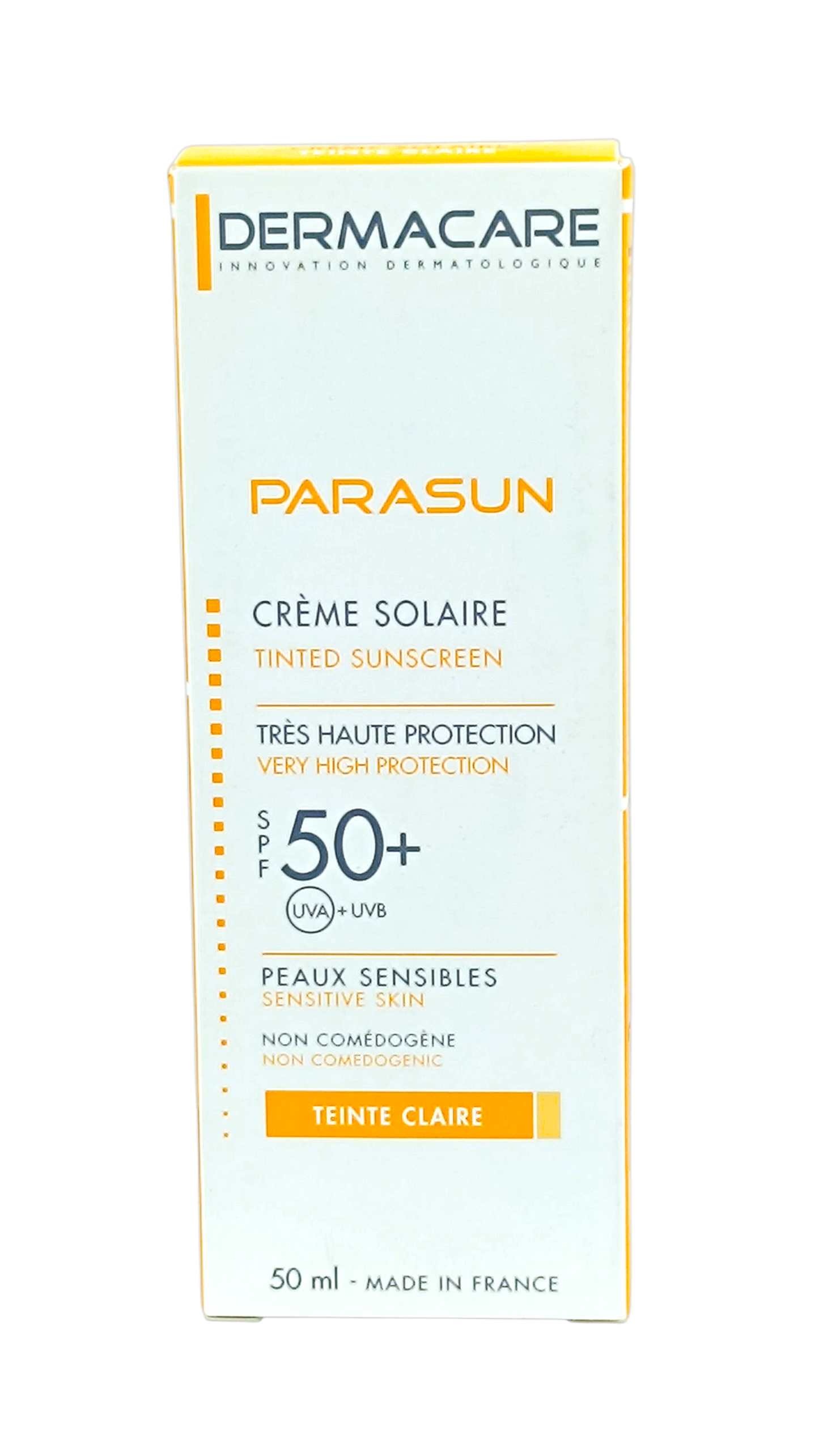Dermacare Parasun Crème Solaire SPF 50+ Teintée Claire 50ml