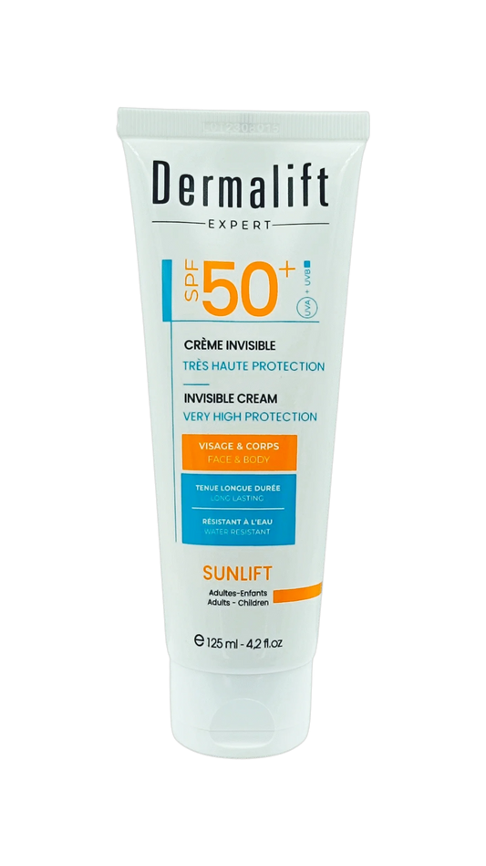 Dermalift Sunlift Crème Solaire invisible SPF50+ 125ml