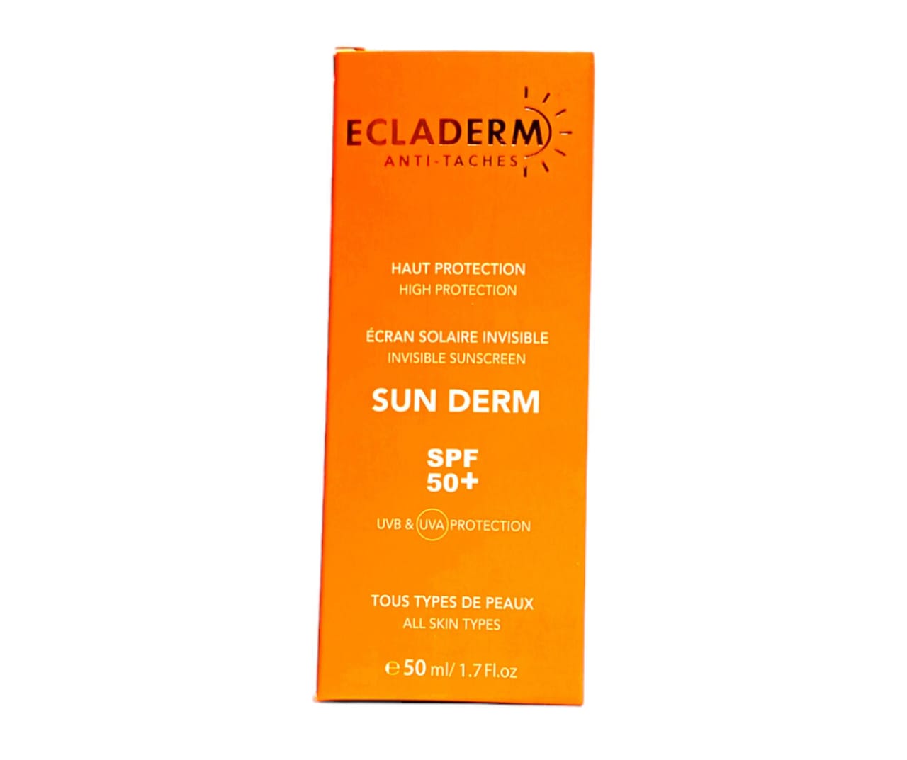 Ecladerm Sun derm Ecran Solaire SPF50+ Invisible 50ml