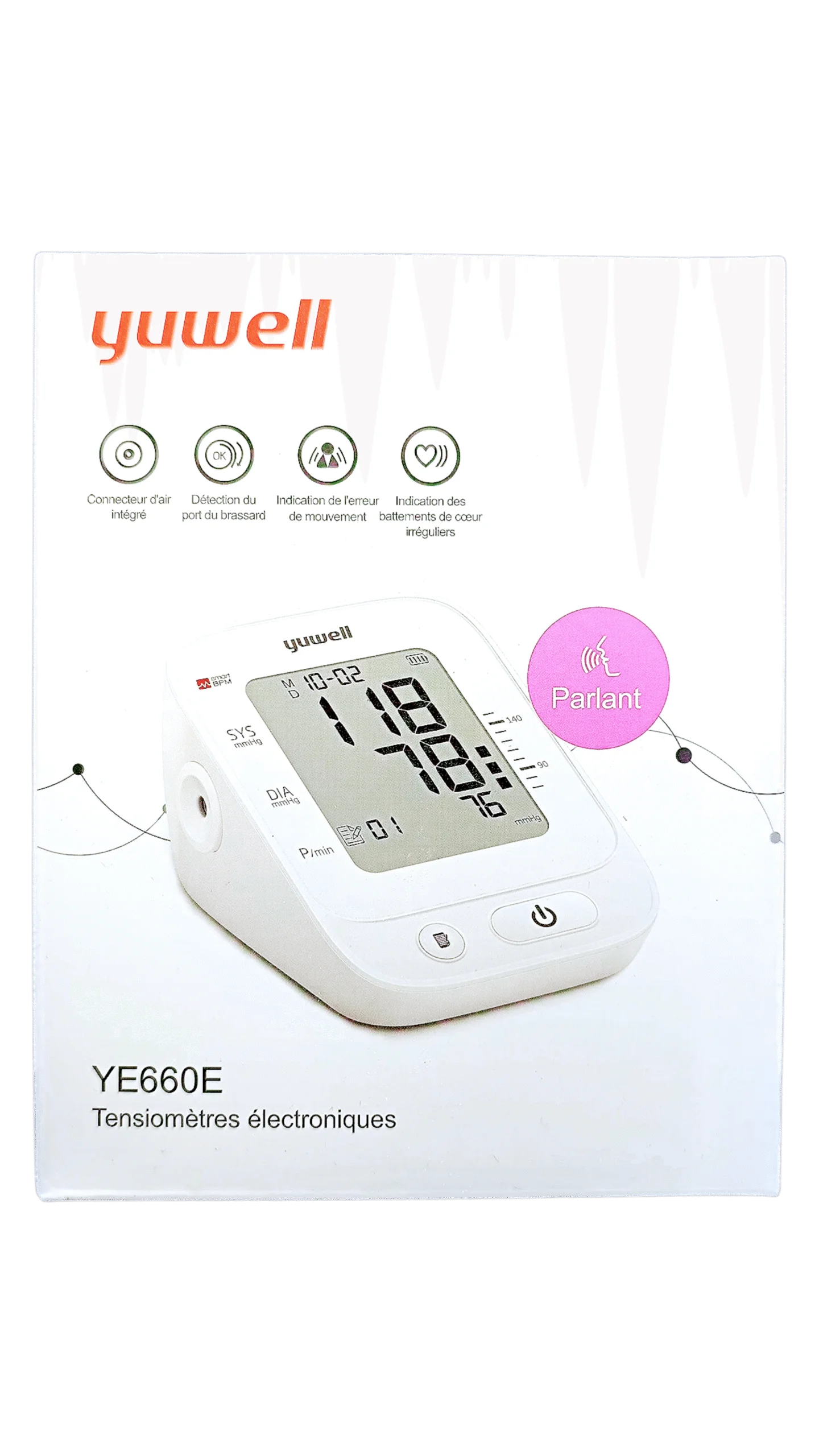 YUWELL TENSIOMÈTRE ÉLECTRONIQUE BRASSARD (parlant)