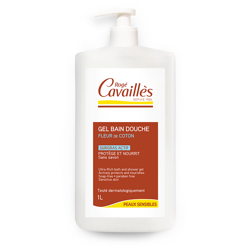 Rogé Cavaillès Gel Bain Douche Fleur de Coton 1L