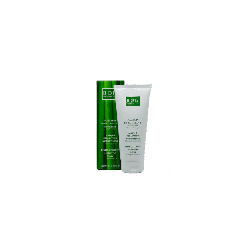 BIO12 Masque Réparateur Nourrissant 200 ml tube blanc souple avec bouchon clips