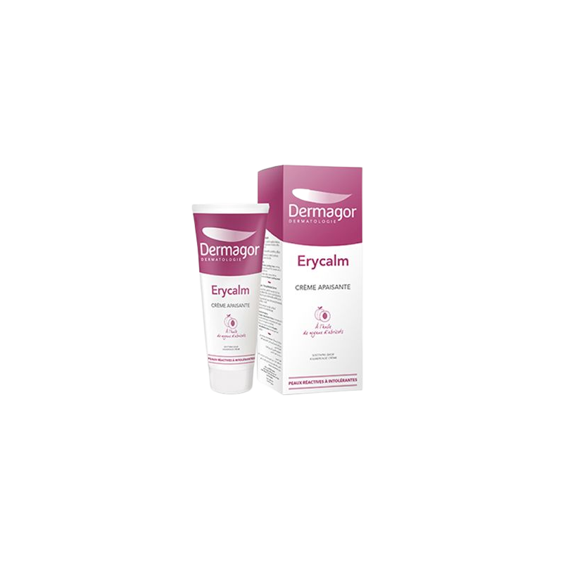 Dermagor Erycalm Crème Apaisante 40ml tube souple blanc et violet avec bouchon clips