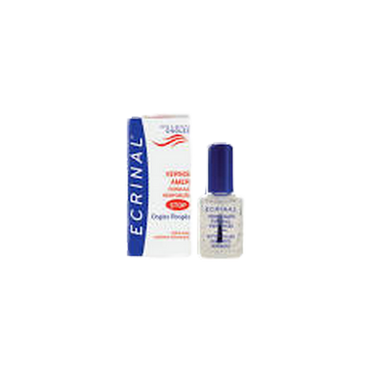 Ecrinal Vernis Amer Stop Aux Ongles Rongés 10ml flacon transparent avec bouchon bleu