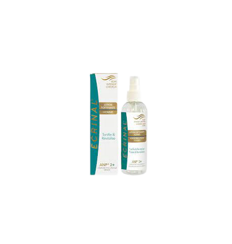 Ecrinal Lotion Fortifiante Homme 200ml flacon souple transparent avec bouchon spray