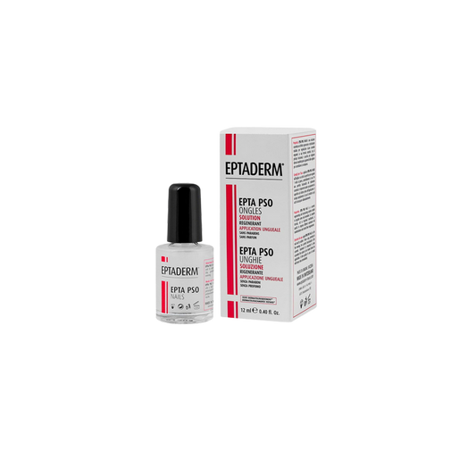 Eptaderm Epta Pso Revitalisant pour Ongles 12ml petit flacon transparent avec bouchon noir
