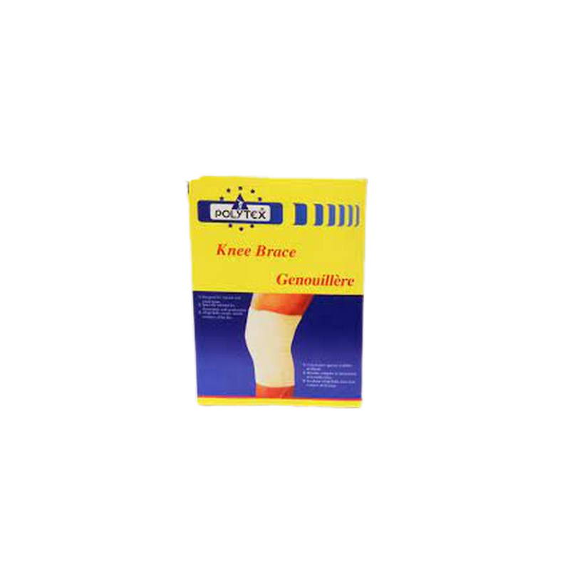 Genouillère POLYTEX dans sa boite cartonnée jaune et bleu