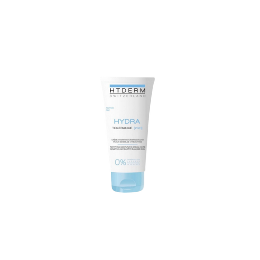 HTderm Crème Hydra Tolerance 50ml tube souple blanc et bleu