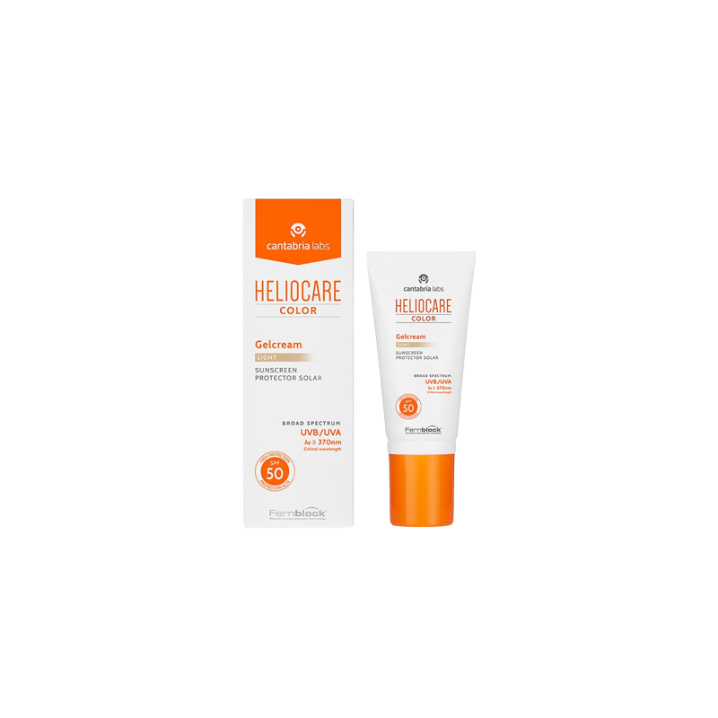 Heliocare Color Gel crème Light SPF50 50ml tube souple blanc et bouchon orange