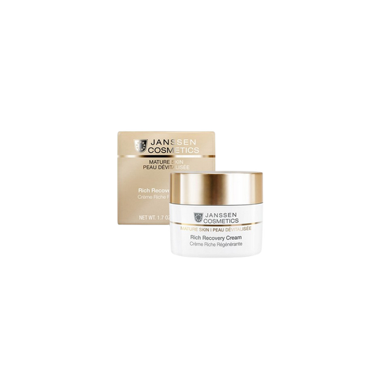 Janssen Cosmetics Crème Riche Régénérante 50ml pot blanc avec bouchon à vis or